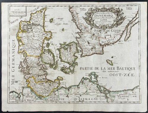 Carte du Royaume de Danemarq, et de la Partie Meridionale de la Gotie. [Map of Denmark]