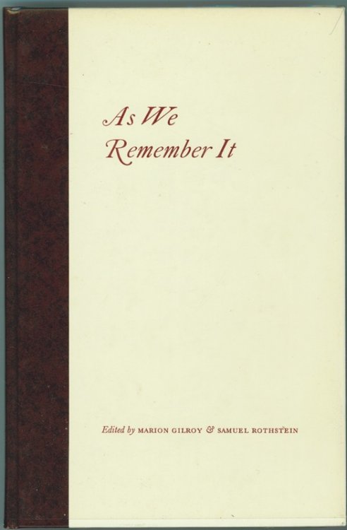 Image for As We Remember It Interviews with Pioneering Librarians of British Columbia As We Remember It Interviews with Pioneering Librarians of British Columbia