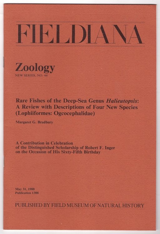 Rare fishes of the deep-sea genus Halieutopsis; A Review with Descriptions of Four New Species (Lophiiformes: Ogcocephalidae) ; A Contribution in Celebration of the Distinguished Scholarship of Robert F. Inger on the Occasion of his sixty-fifth birthday