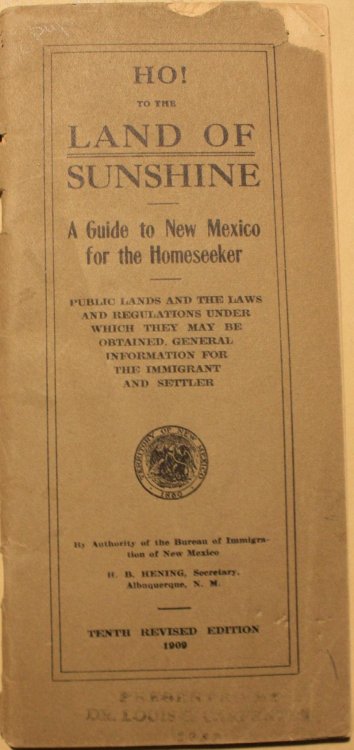 Image for HO To The Land Of Sunshine A Guide to New Mexico for the Homeseeker HO To The Land Of Sunshine A Guide to New Mexico for the Homeseeker