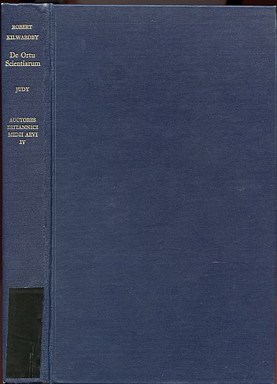 Image for Robert Kilwardby: De Ortu Scientiarum. Auctores Britannici Medii Aevi IV Robert Kilwardby: De Ortu Scientiarum. Auctores Britannici Medii Aevi IV