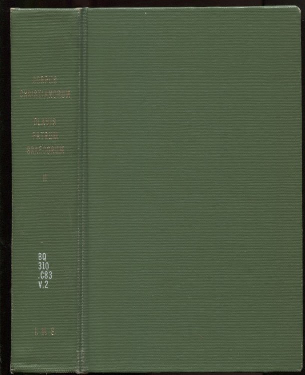 Image for Clavis Patrum Graecorvm. Volumen II. Ab Athanasio Ad Chrysostomum Clavis Patrum Graecorvm. Volumen II. Ab Athanasio Ad Chrysostomum