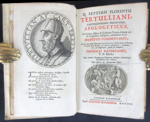 Image for Q. Septimii Florentis Tertulliani.apologeticus, BOUND with Discuisitio Chronologico-Critica De Vera Aetate Apologetici Ad Codices Mstos & Editiones Veteres Summa Cura Recognitus, Castigatus, Emendatus Ut Et Perpetuo Commentario . Q. Septimii Florentis Tertulliani.apologeticus, BOUND with Discuisitio Chronologico-Critica De Vera Aetate Apologetici Ad Codices Mstos & Editiones Veteres Summa Cura Recognitus, Castigatus, Emendatus Ut Et Perpetuo Commentario .