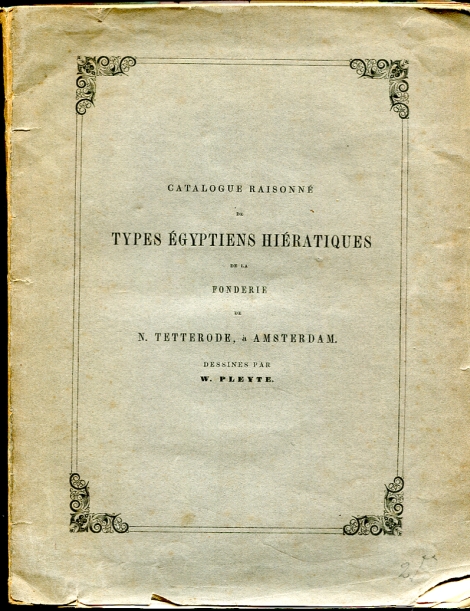 Catalogue Raisonne De Types Egyptiens Hieratiques