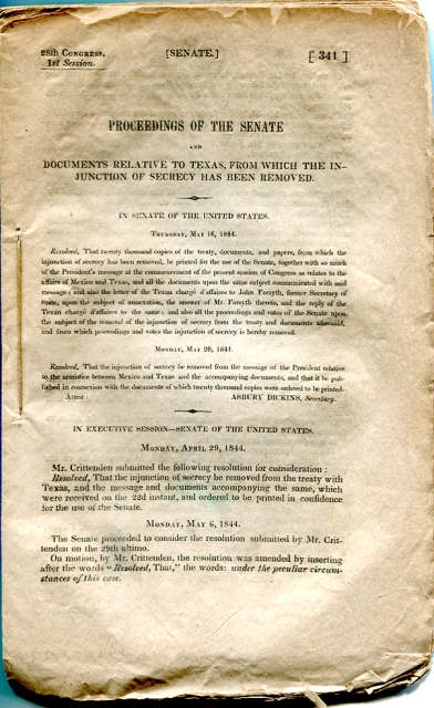 Image for Proceedings of the Senate and Documents Relative to Texas, from which the Injunction of Secrecy Has Been Removed Proceedings of the Senate and Documents Relative to Texas, from which the Injunction of Secrecy Has Been Removed