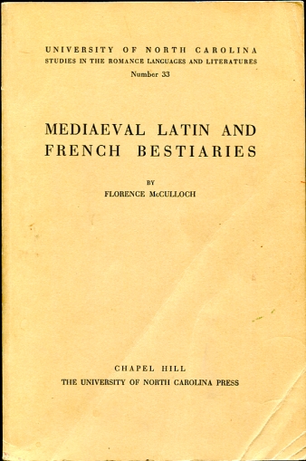 Image for Mediaeval Latin and French Bestiaries Mediaeval Latin and French Bestiaries