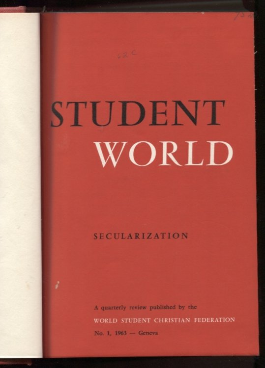 Image for Student World Magazine 1963-1969 A Quarterly Review Student World Magazine 1963-1969 A Quarterly Review