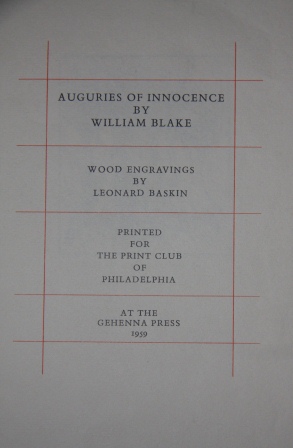Auguries of Innocence by William Blake