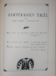 [Illuminated Manuscript] Memory Lines from High School English at Chatham High School 1925 - 1929