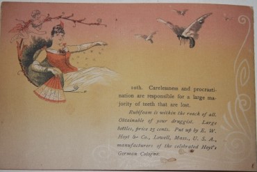 Rubifoam. How To Have Good Teeth. Presented with the Compliments of E.W. Hoyt & Co. Lowell, Mass. U.S.A. Manufacturers of the Perfect Liquid Dentifrice and Tooth Wash