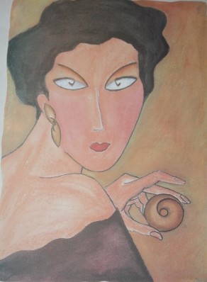 Promotional portfolio for Spanish Jeweler Jaoquin Berao, with seven striking Mondigliani-like portraits of women wearing Berao pieces
