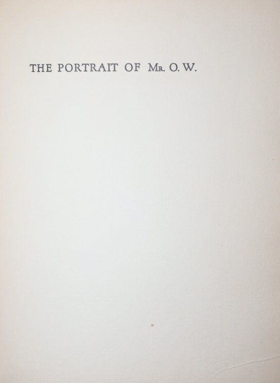 Image for The Portrait of Mr. O.W. The Portrait of Mr. O.W.