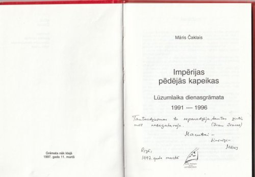 Image for Imperijas Pedejas Kapeikas. Luzumlaika Dienasgramata 1991 - 1996. Imperijas Pedejas Kapeikas. Luzumlaika Dienasgramata 1991 - 1996.