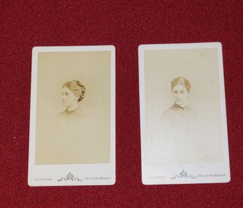 Two Cartes de Visite Photographs of Emily Astor Kane Jay