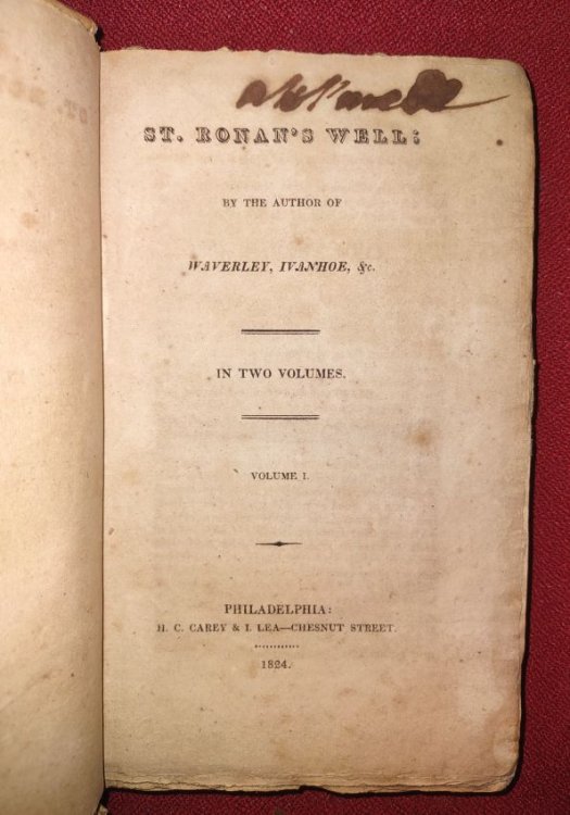 Image for ST. RONAN'S WELL - By the Author of Waverley, Ivanhoe, &c. in Two Volumes ST. RONAN'S WELL - By the Author of Waverley, Ivanhoe, &c. in Two Volumes