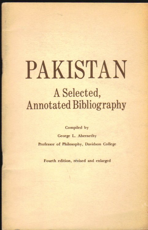 Image for Pakistan; a Selected, Annotated Bibliography Pakistan; a Selected, Annotated Bibliography