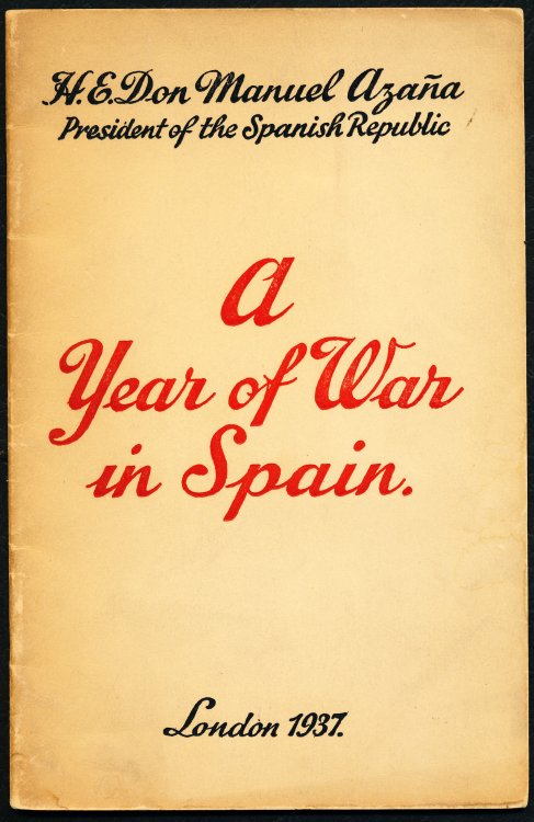 Image for A YEAR OF WAR IN SPAIN A YEAR OF WAR IN SPAIN