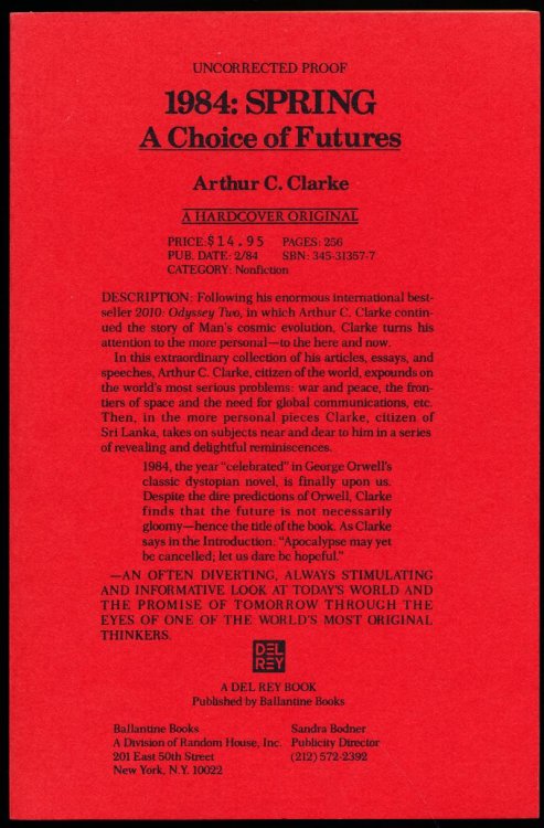 Image for 1984: Spring. A Choice of Futures. 1984: Spring. A Choice of Futures.