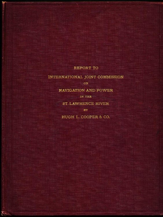 Image for REPORT TO INTERNATIONAL JOINT COMMISSION ON NAVIGATION AND POWER IN THE ST. LAWRENCE RIVER. REPORT TO INTERNATIONAL JOINT COMMISSION ON NAVIGATION AND POWER IN THE ST. LAWRENCE RIVER.