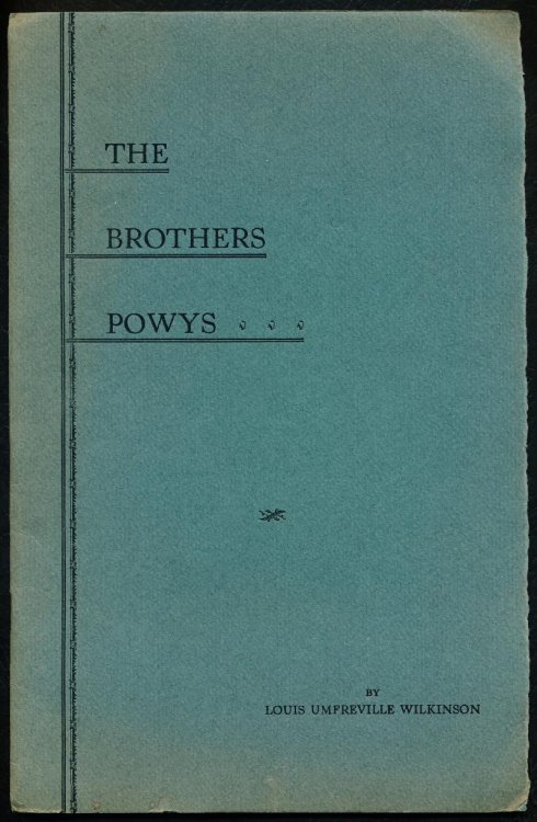 Image for THE BROTHERS POWYS THE BROTHERS POWYS