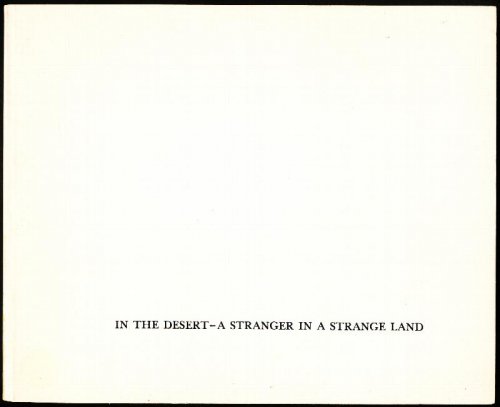 Image for IN THE DESERT -- A STRANGER IN A STRANGE LAND IN THE DESERT -- A STRANGER IN A STRANGE LAND