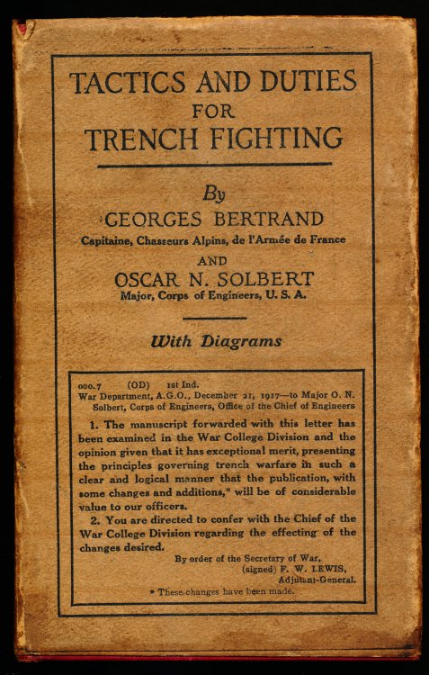 Image for TACTICS AND DUTIES FOR TRENCH FIGHTING TACTICS AND DUTIES FOR TRENCH FIGHTING