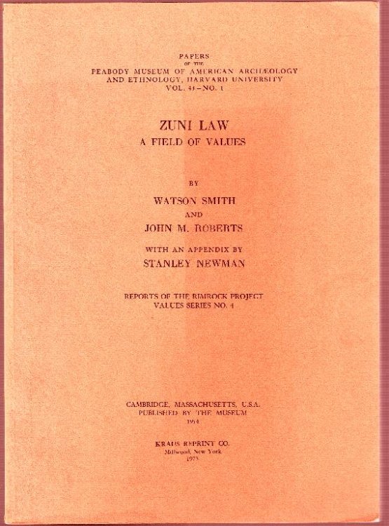 Zuni Law: A Field of Values