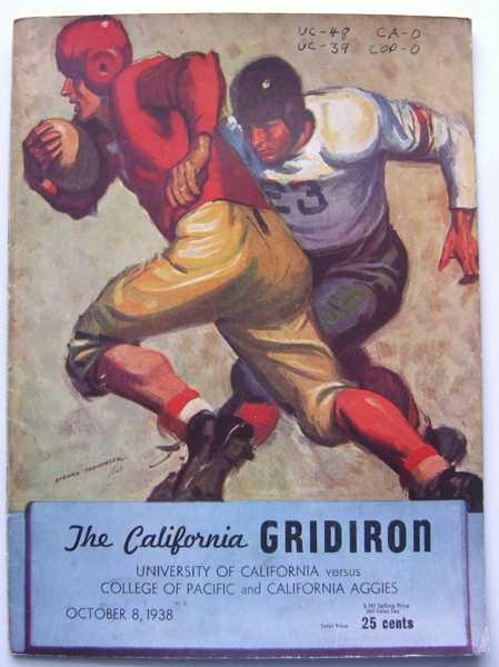 Image for The California Gridiron: University of California vs. College of Pacific and California Aggies, October 8, 1938 (Football Program) The California Gridiron: University of California vs. College of Pacific and California Aggies, October 8, 1938 (Football Program)