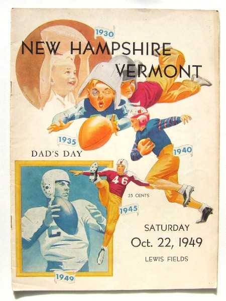 Image for New Hampshire vs. Vermont (Football Program, October 22nd, 1949) New Hampshire vs. Vermont (Football Program, October 22nd, 1949)