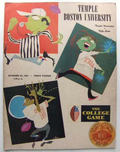 Image for Temple vs. Boston University (Football Program, November 22nd, 1969) Temple vs. Boston University (Football Program, November 22nd, 1969)