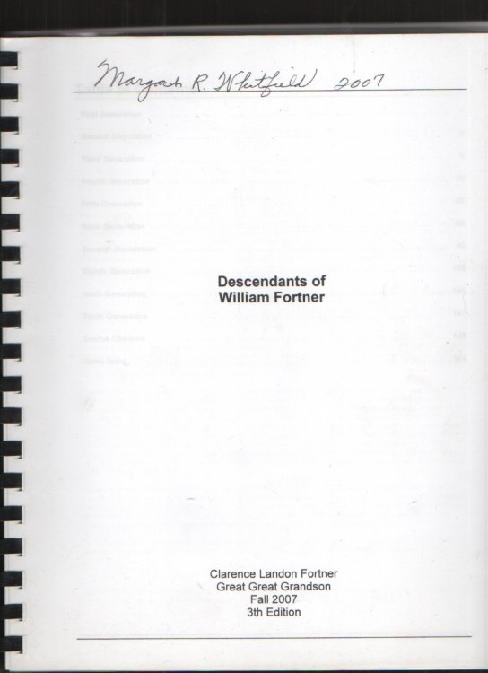 Image for Descendants of William Fortner Descendants of William Fortner