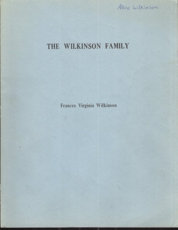 The Wilkinson Family of Middle Tennessee and Related Families