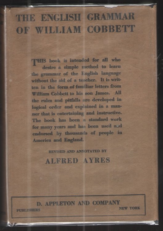 Image for The English Grammar of William Cobbett The English Grammar of William Cobbett