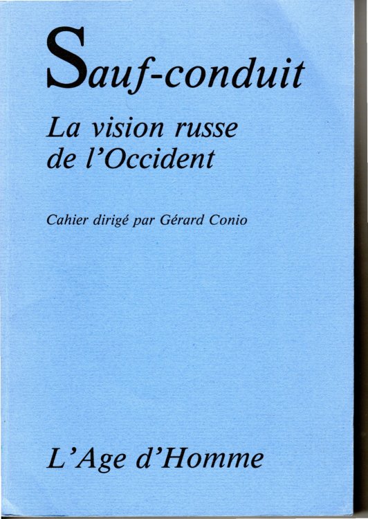 Image for La Vision Russe De L'Occident. La Vision Russe De L'Occident.