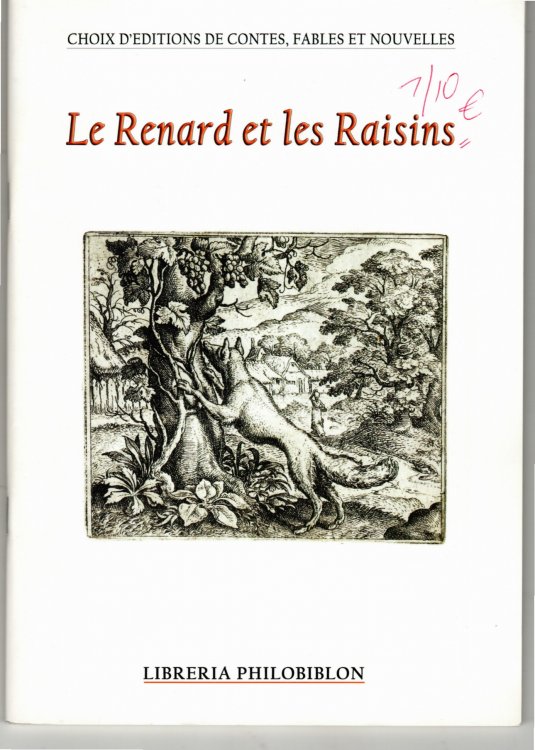 Image for Choix D'Editions, Fables Et Nouvelles, Le Renard Et Les Raisins Choix D'Editions, Fables Et Nouvelles, Le Renard Et Les Raisins