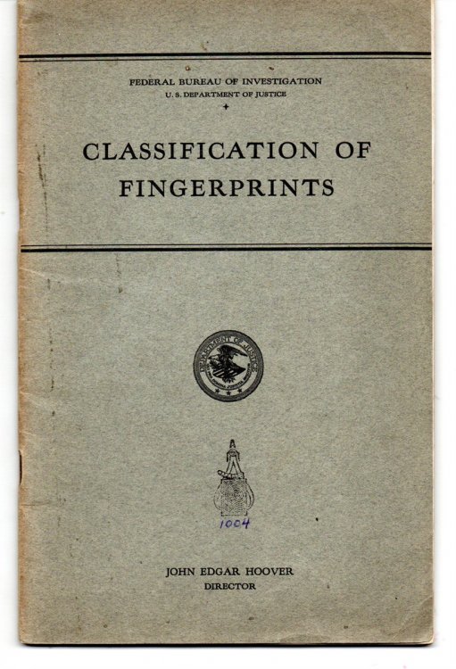 Image for Classification of Fingerprints (With Two Related Large Folding Charts) Classification of Fingerprints (With Two Related Large Folding Charts)