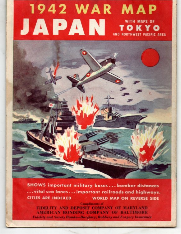 Image for 1942 War Map, Japan. With Maps of Tokyo and Northwest Pacific Area 1942 War Map, Japan. With Maps of Tokyo and Northwest Pacific Area