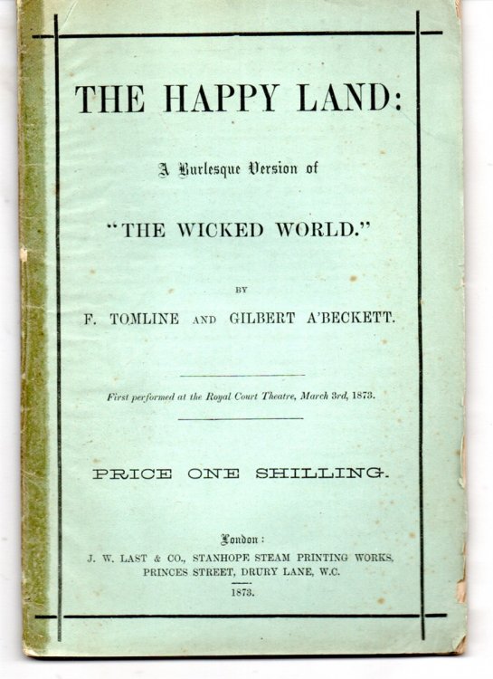 Image for The Happy Land: a Burlesque Version of The Happy Land: a Burlesque Version of