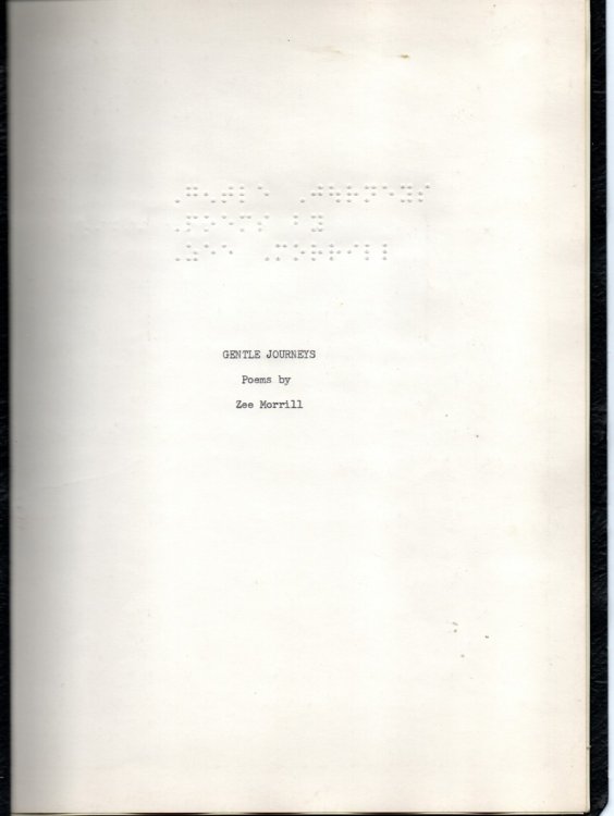 Gentle Journeys [ Poems in Braille]