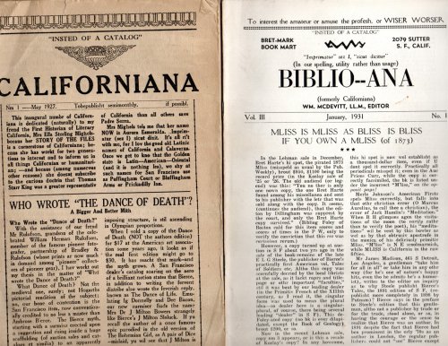 Californiana; Biblio-Ana; Book Collecting [Broken Run of 53 Issues]