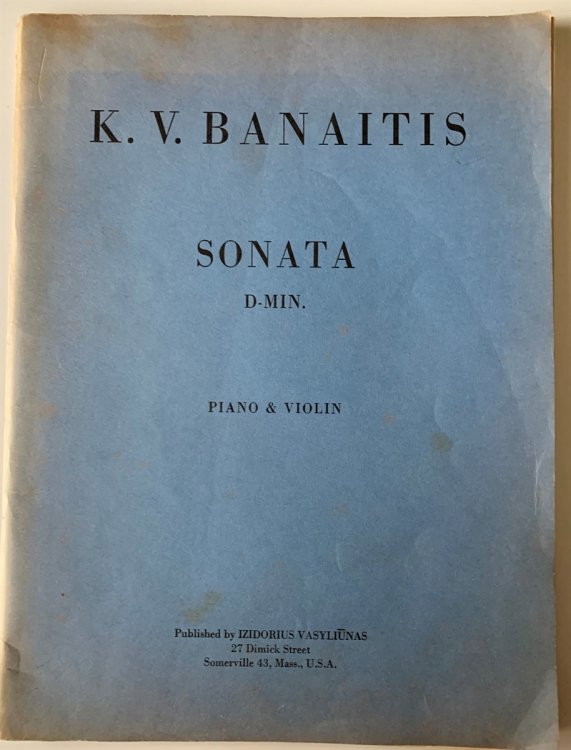 Image for Sonata, D-Min., Piano & Violin. Sonata, D-Min., Piano & Violin.