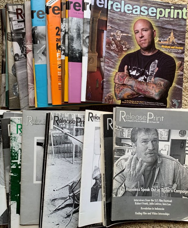 [Partial runs, 51 Issues] Release Print, the magazine of the Film Arts Foundation.
