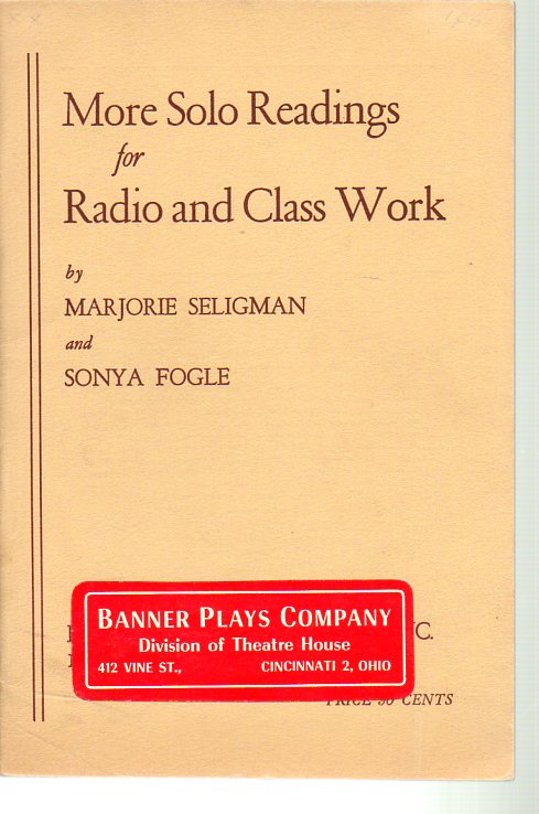 More Solo Readings for Radio and Class Work