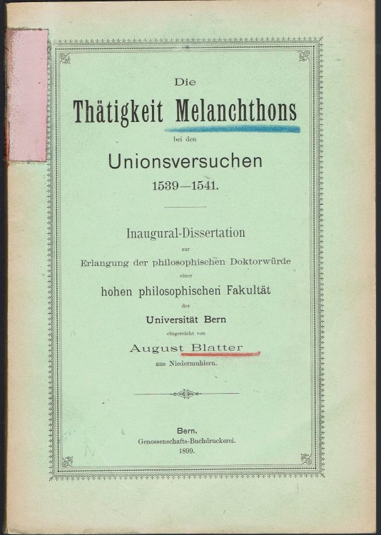 Image for Die Thtigkeit Melanchthons bei den Unionsversuchen 1539-1541 Die Thtigkeit Melanchthons bei den Unionsversuchen 1539-1541