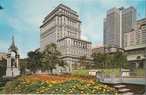 Montreal Quebec Canada Dominion Square 1972 Postcard, 8 Elizabeth II
