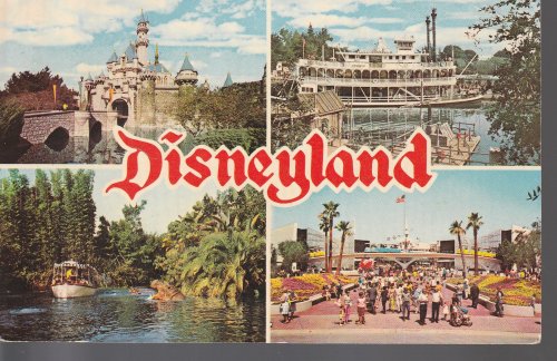 Disneyland 1972 Photos Postcard 8 cent Sidney Lanier Poet