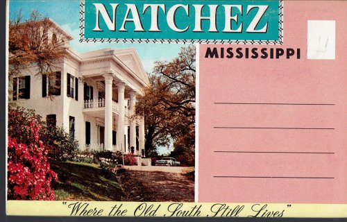 Natchez, Mississippi Where the Old South Still Lives, Vintage Postcard Book (circa 1950)