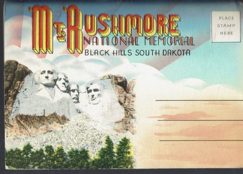 Mt. Rushmore National Memorial and Black Hills South Dakota; Vintage Postcard Book (circa 1935)