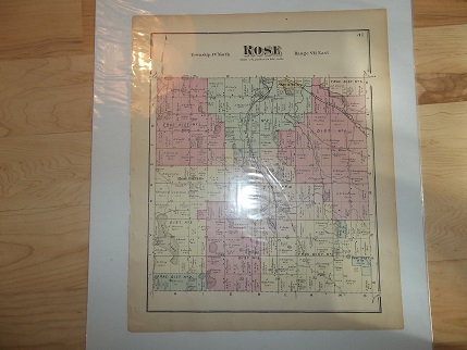 Rose Township Oakland County Michigan 1872 Map