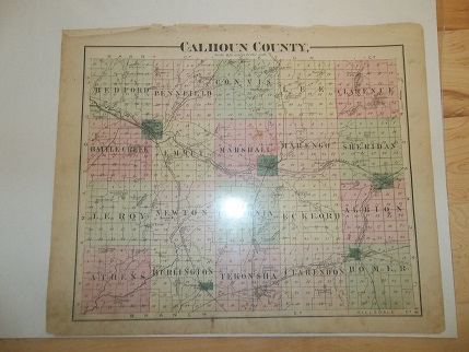 Image for Calhoun County Michigan 1873 Map Calhoun County Michigan 1873 Map